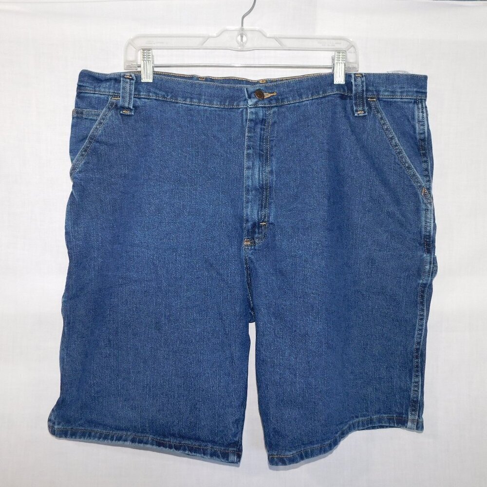 Wrangler  medium wash Blue Denim Carpenter jean Shorts Mens 40